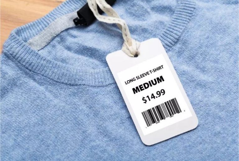 Blank uncoated hang tags for clothing, compatible with thermal printers and hand-written labels