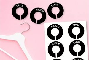 GemmeLabel's removable clothing size stickers with non-residue adhesive, perfect for boutique inventory management