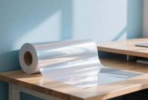 Glassine PP pearlescent film label on wine bottle showing frost resistance and acrylic adhesive durability
