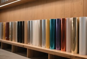 Pearlescent film label conforming tightly to curved serum bottle with zero edge lifting
