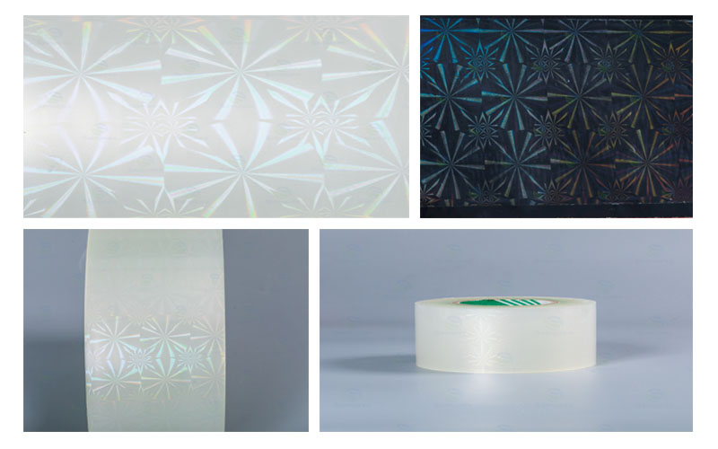 Gift box wrapped in transparent snowflake laser film for premium holiday packaging