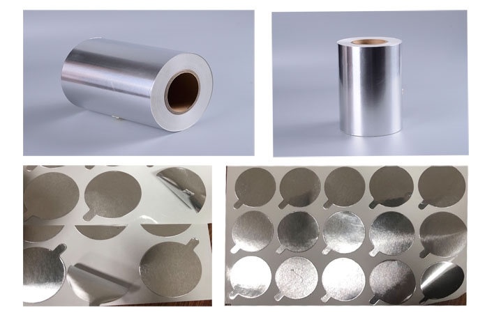 Precision die-cutting of custom shaped aluminum foil material for industrial labels