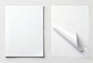 Comparison between non-adhesive PP paper and PP adhesive paper with peel-off backing